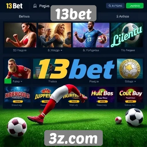 Principais jogos disponíveis no site 13bet