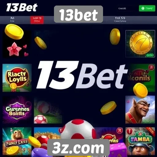 Variedade de jogos disponíveis na plataforma 13bet